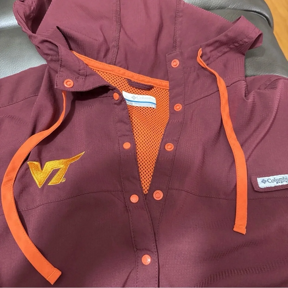 Columbia Men’s Size L/TG Virginia Tech Soft Tamiami Hoodie #C528 - Picture 8 of 8